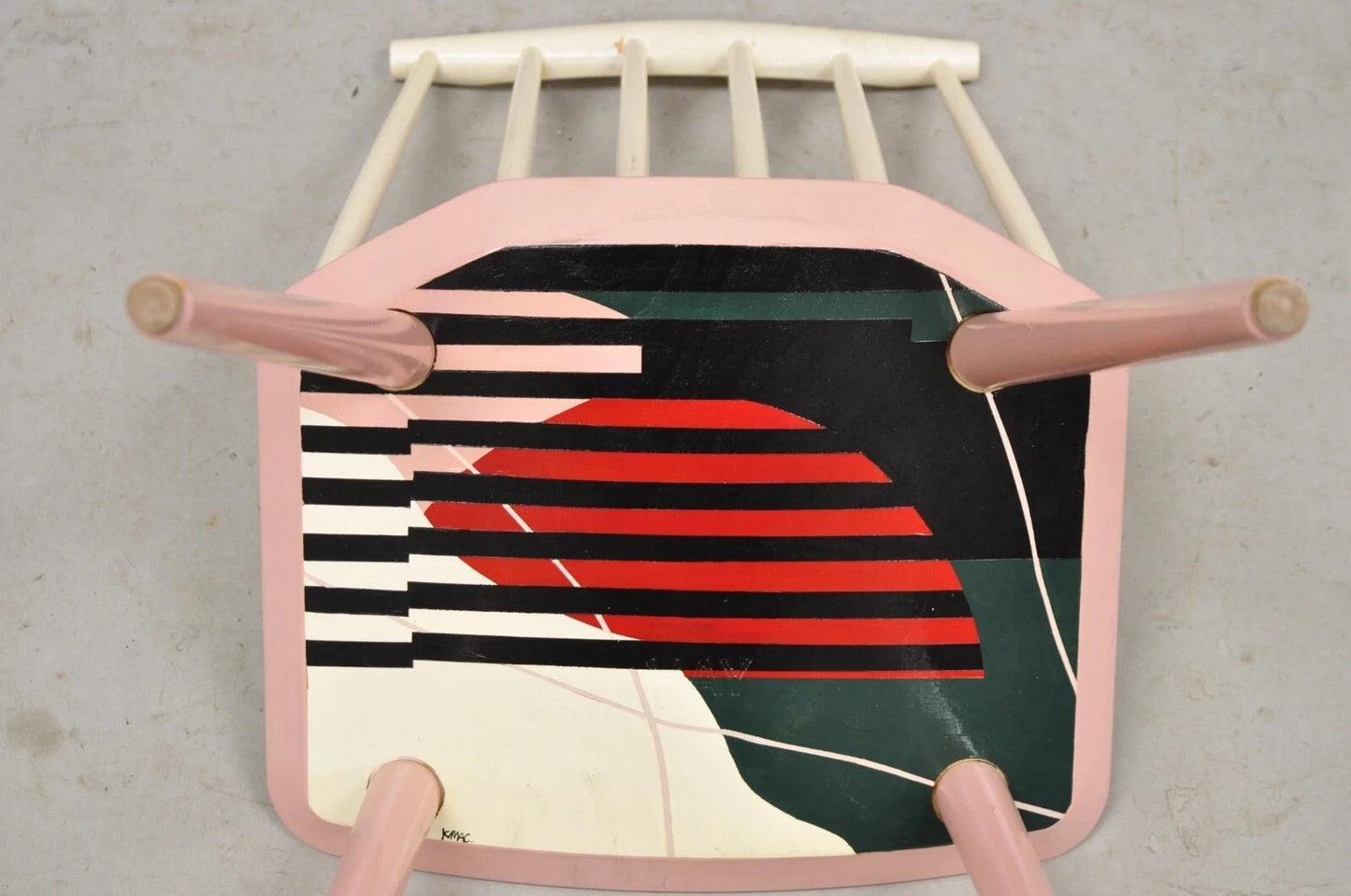 Folke Pålsson J77 Dining Side Chair Abstract Hand Painted Signed KMAC by HAY