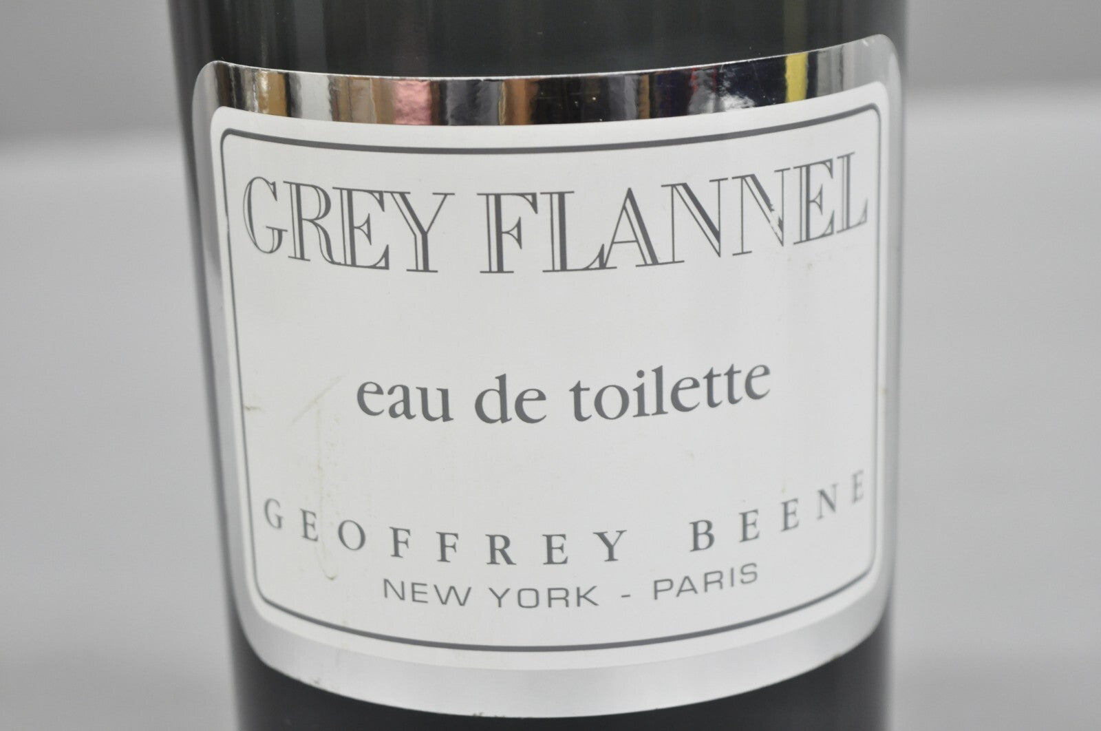 Large 9" Glass Dummy Bottle Geoffrey Beene Grey Flannel Perfume Store Display