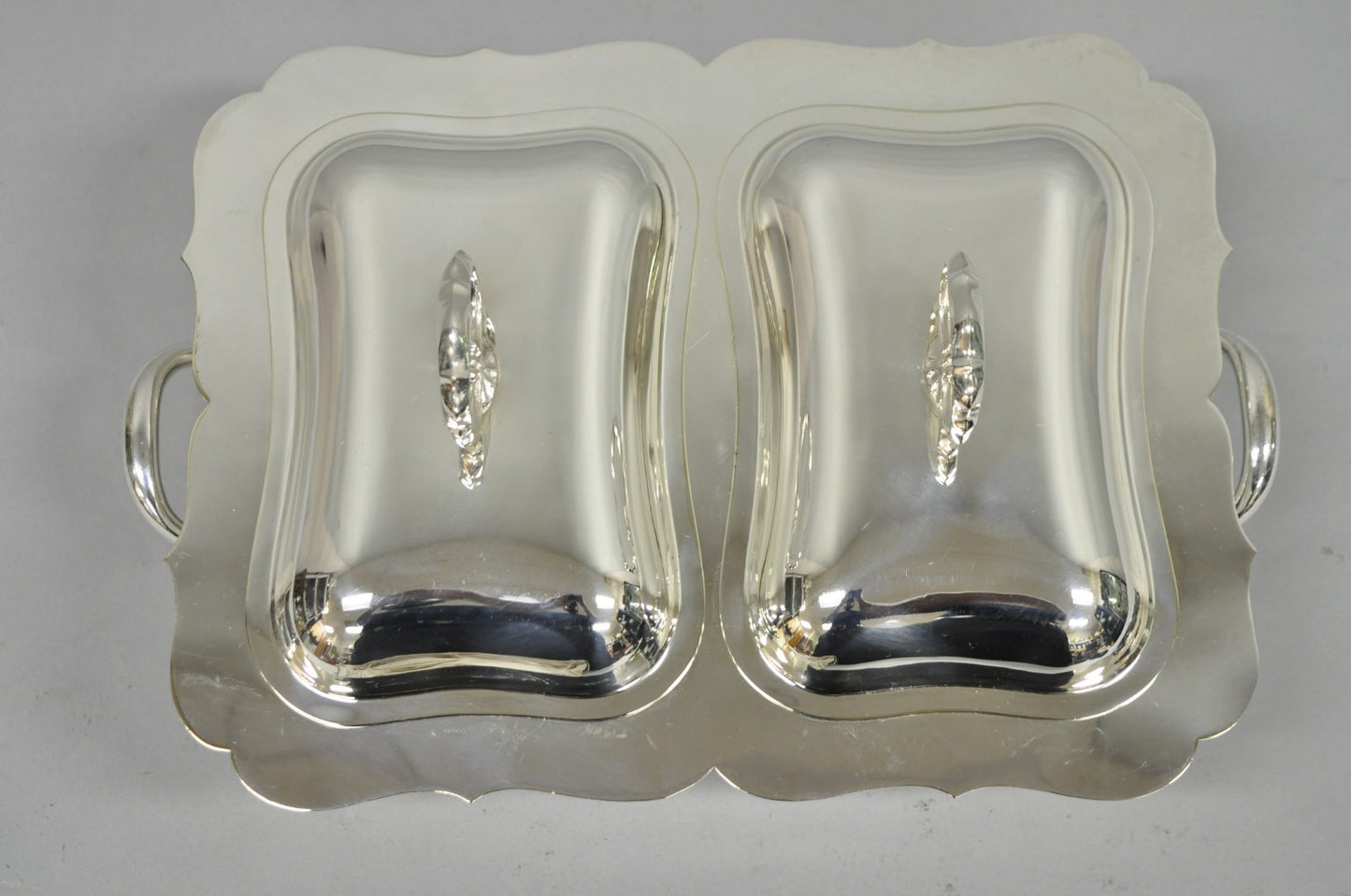 English Regency Double Rectangular Small Chafing Dish by Alexander Clark, London