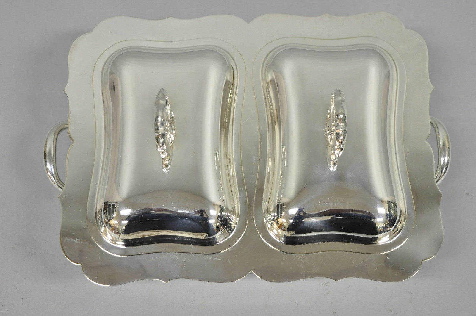 English Regency Double Rectangular Small Chafing Dish by Alexander Clark, London