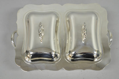 English Regency Double Rectangular Small Chafing Dish by Alexander Clark, London