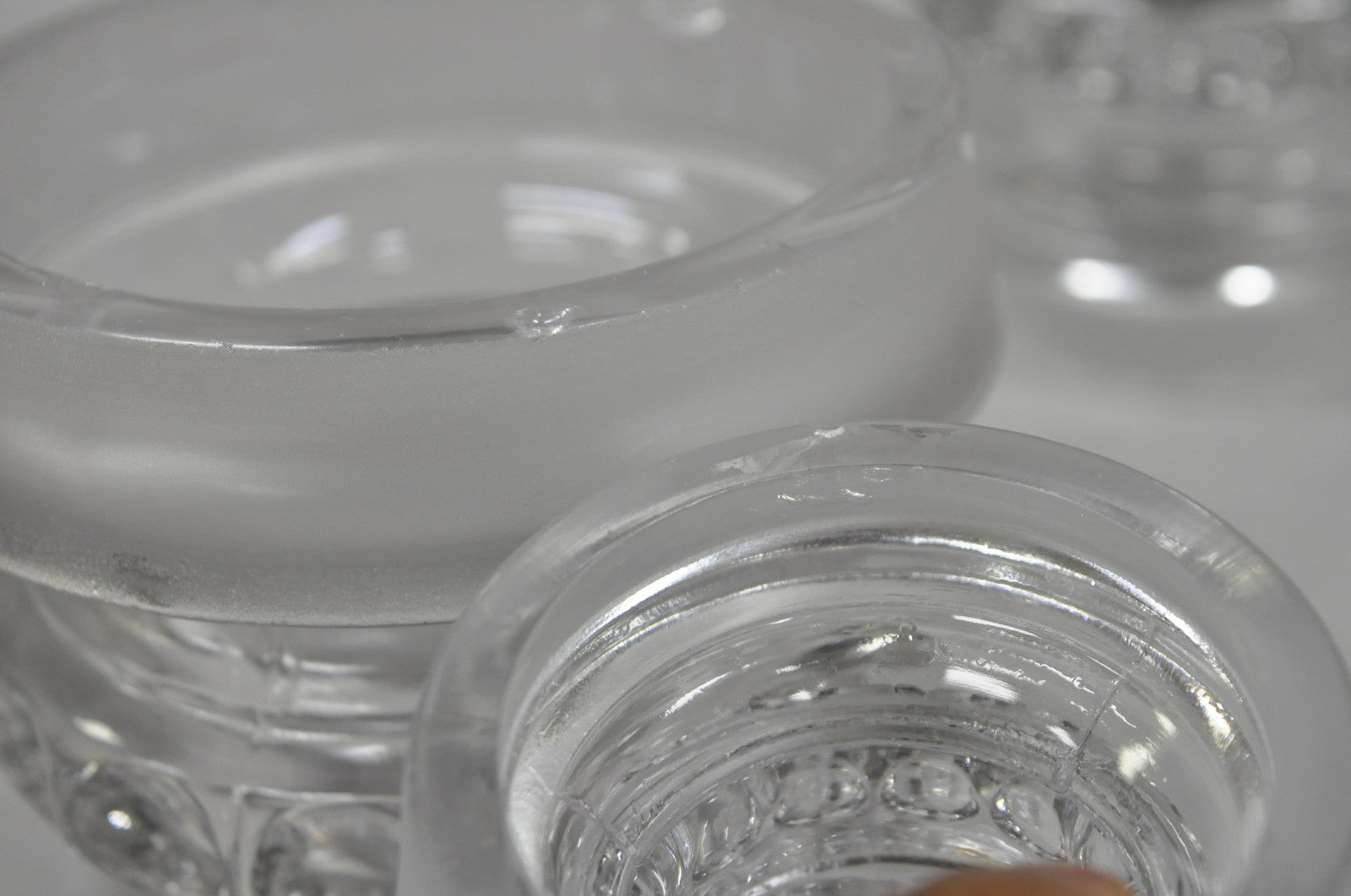 Vintage Tiffin Dakota Glass Apothecary Candy Jars Graduating Szs  - 3 Pc Set