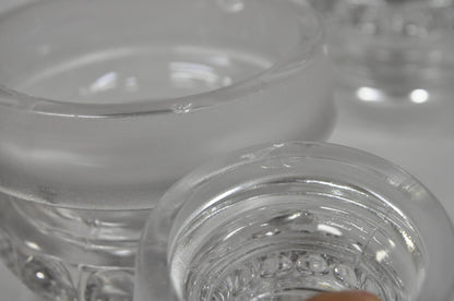 Vintage Tiffin Dakota Glass Apothecary Candy Jars Graduating Szs  - 3 Pc Set