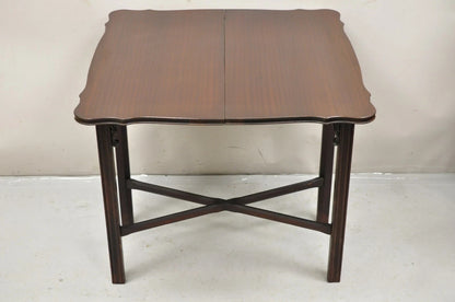 Antique Georgian Chippendale Mahogany Convertible Flip Top Console Game Table