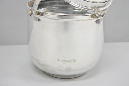 Vintage Art Deco Silver Plated Reticulating Hinge Bar Ice Bucket by Towle