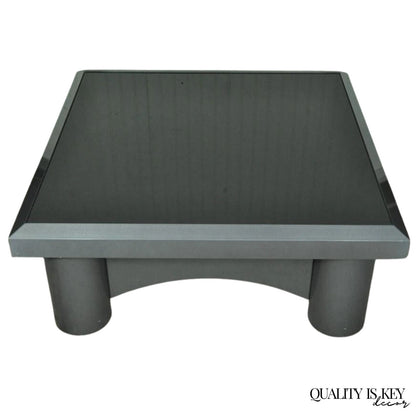 Industrial Modern Large Custom Aluminum Gun Metal 40" Square Coffee Table