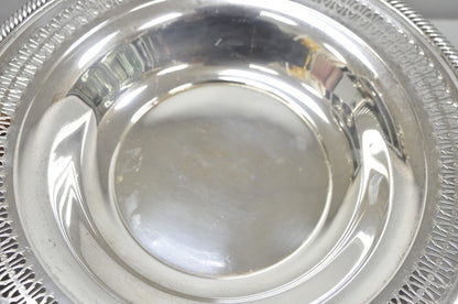 Vintage WM Rogers 835 Silver Plated Round Collection Plate Serving Dish - a Pair