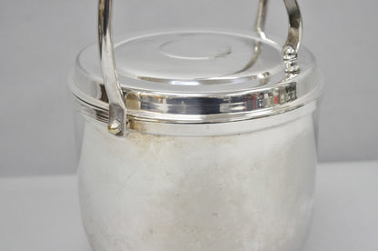 Vintage Art Deco Silver Plated Reticulating Hinge Bar Ice Bucket by Towle
