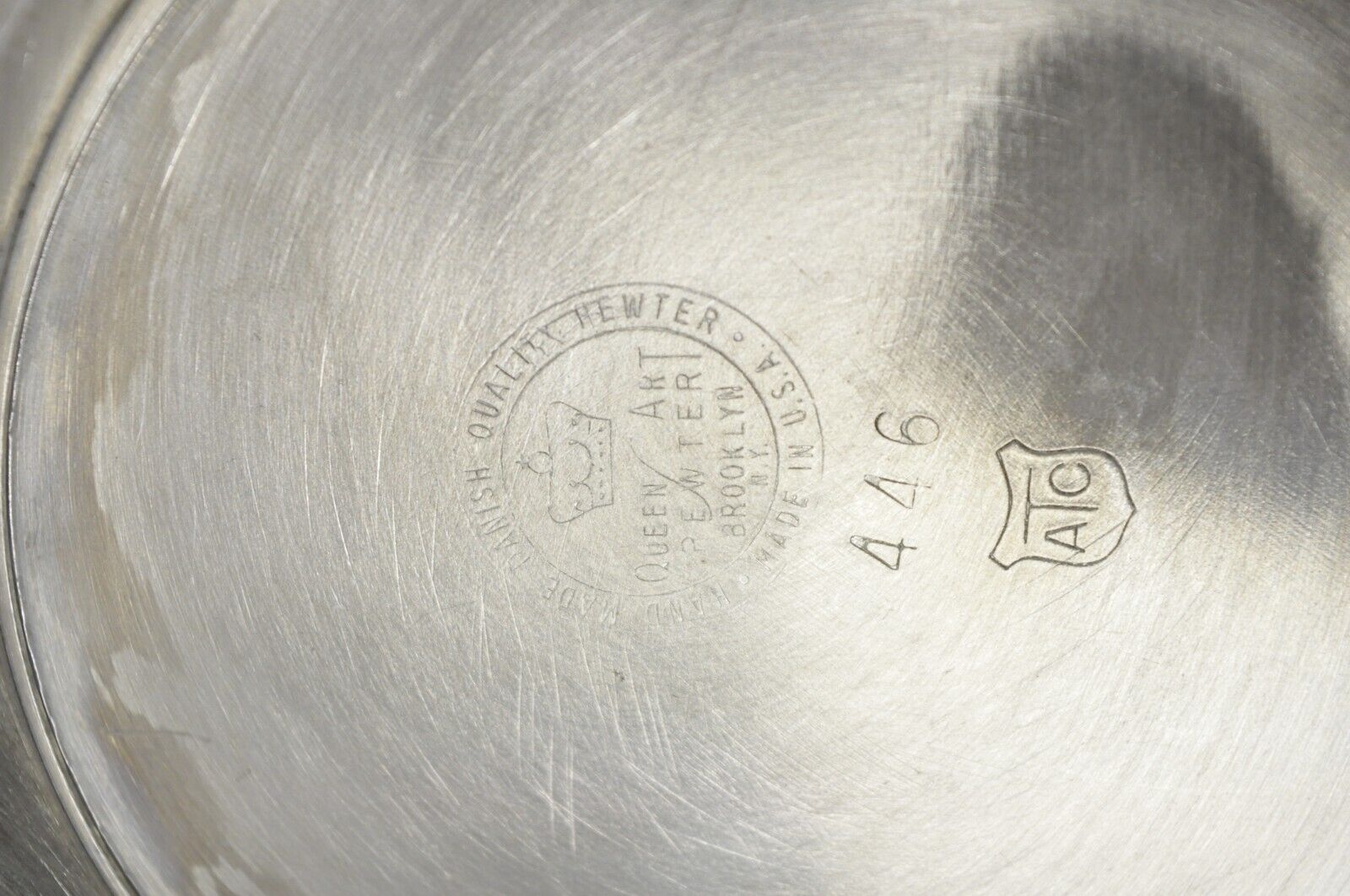 Vintage Queen Art Pewter Silver Plated Award Bowl NY University Arts & Science