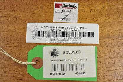 Ralph Lauren Noble Estate French Louis XV Mahogany One Drawer End Table - a Pair