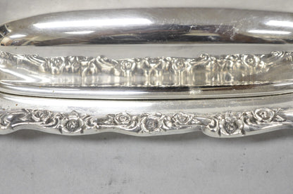 Vintage International Silver Countess Silver Plated Covered Butter Dish
