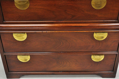 Vintage Thomasville Chinoiserie Mahogany Triple Dresser Tall Chest Highboy