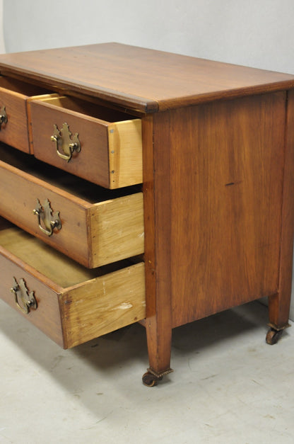 Antique Walnut Miniature Salesman Sample Small Chippendale Chest of Drawers