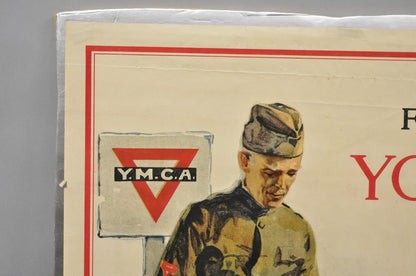 Original Vintage 1918 WWI YMCA Poster 'For Your Boy' by Arthur Williams Brown