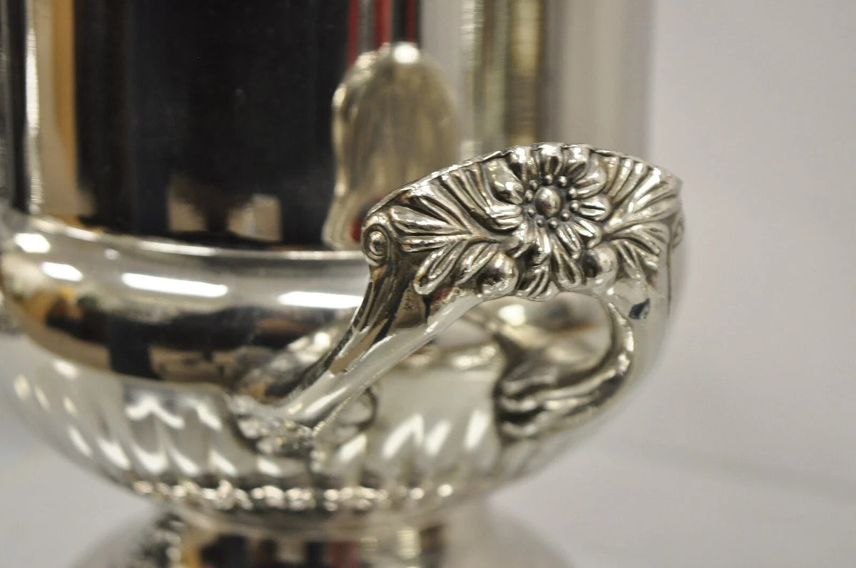 Vintage Regency Style Silver Plated Trophy Cup Urn Champagne Chiller Ice Bucket