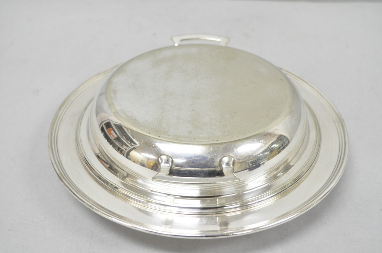 Vintage Victorian Silver Plated 10" Round Covered Vegetable Serving Dish