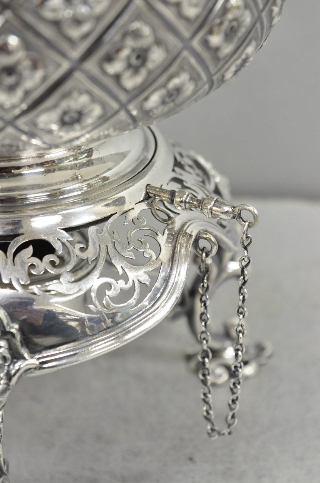 Hawksworth Eyre & Co Victorian Silver Plated "Pineapple" Figural Tipping Tea Pot