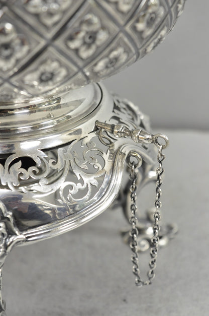 Hawksworth Eyre & Co Victorian Silver Plated "Pineapple" Figural Tipping Tea Pot