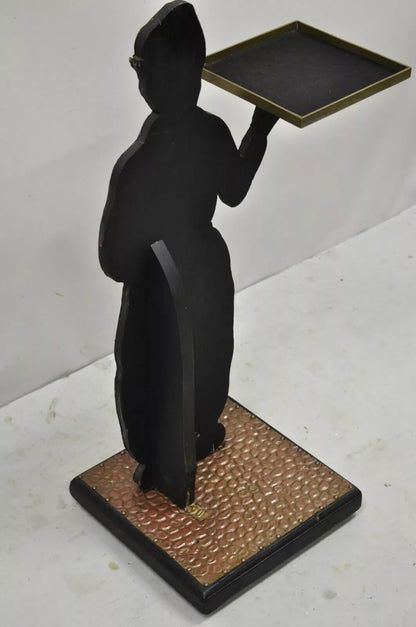 Vintage Copper Dutch Man Figure Entry Hall Key Change Trinket Dish Stand Holder