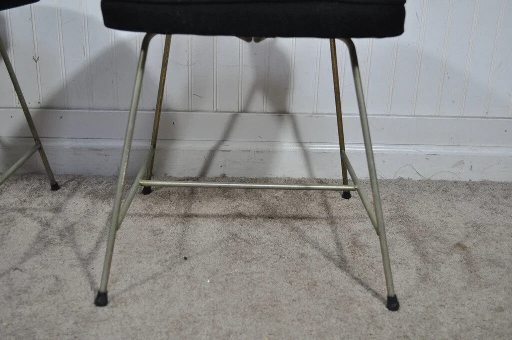 Vintage Mid Century Modern Arthur Umanoff Style Metal Dining Chairs - Set of 4