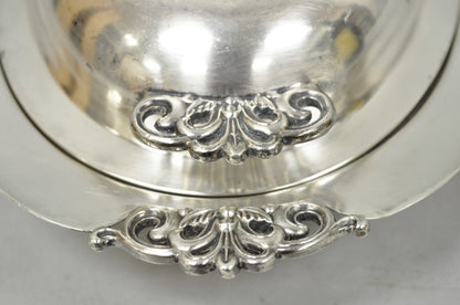 Vintage Reed & Barton Nordic 1152 Silver Plated Covered Vegetable Serving Dish