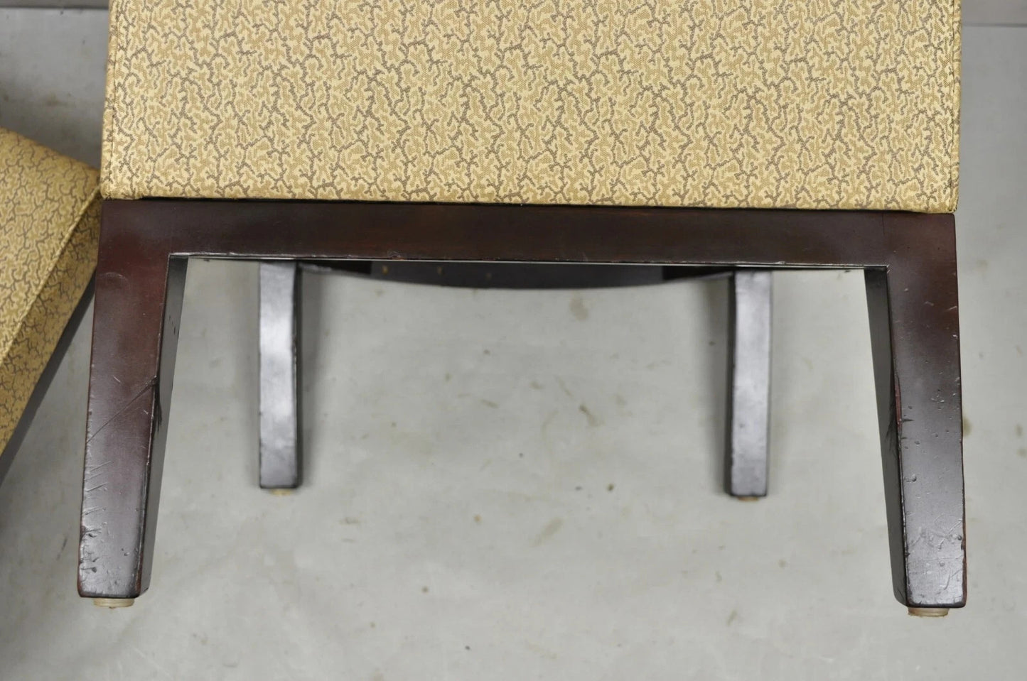 Vintage Edward Wormley for Dunbar Wood Frame Slipper Lounge Chairs - a Pair