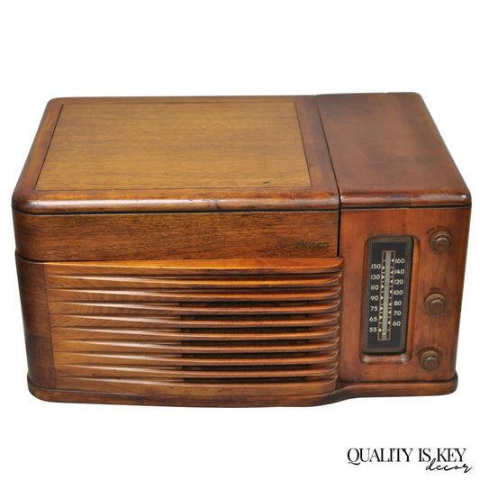 Antique Philco Tube Radio Table Record Player Mahogany Case Model 46-1203