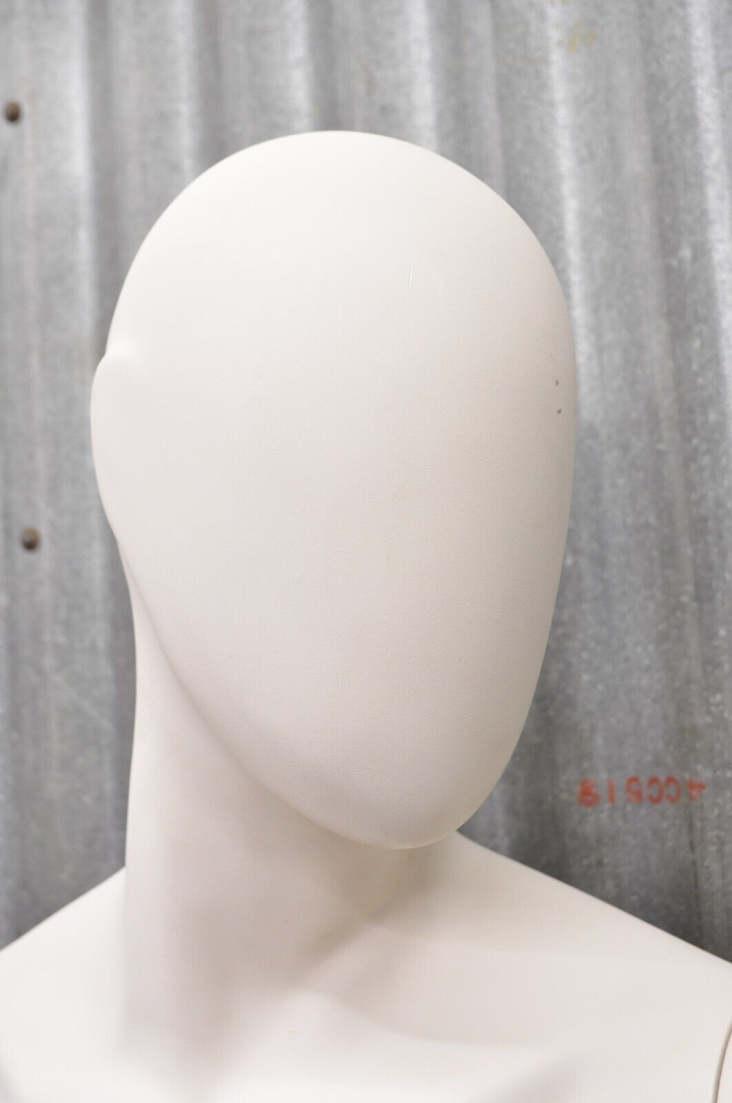 Male Fiberglass White Matte Finish Full Body Display Mannequin by Almax (A)