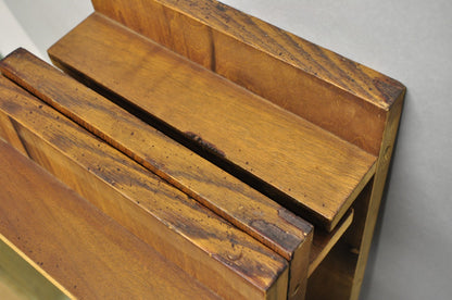 Vintage Mid Century Modern Oak Sunburst Round Extension Pedestal Dining Table