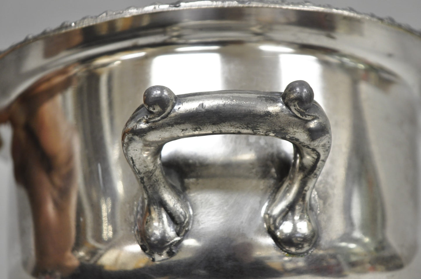 Vintage English Regency Style Silver Plated Low Champagne Chiller Ice Bucket