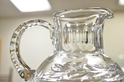 Vintage Victorian Style Leah Pattern Cut Crystal Glass Water Pitcher by Galway