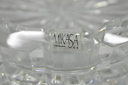 Vintage Highcrest by Mikasa Large 7" Leaded Crystal Glass Ashtray Cube Pattern