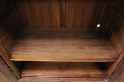 French Country Normandy France Carved Walnut Large Wardrobe Armoire Cabinet