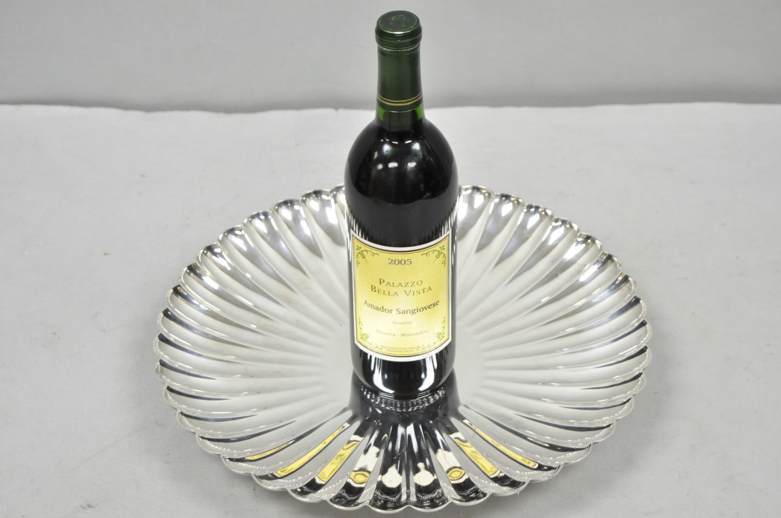 Reed & Barton 1853 Modern Silver Plated Scalloped 14" Round Dish Serving Platter