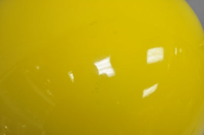 Vintage Mid Century Modern Kurt Versen Style Yellow Gooseneck Saucer Floor Lamp