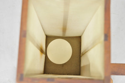 Vintage Mid Century Modern Carved Hawaiian Koa Wood Palm Tree Tiki Table Lamp