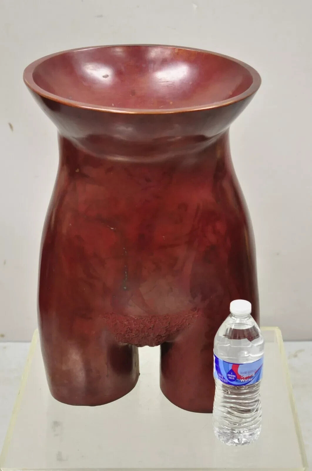 Gary Spradling (1951-2006) Bronze Nude Female Torso Burnished Red Art Sculpture