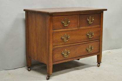 Antique Walnut Miniature Salesman Sample Small Chippendale Chest of Drawers
