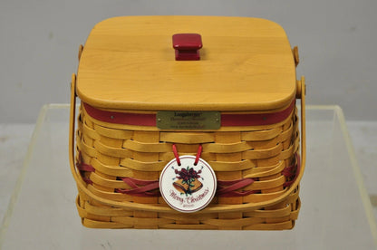 Vintage Longaberger Christmas Edition 2000 Edition Deck the Halls Basket w/ Lid