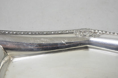Vintage Poole 8093 Victorian Silver Plated Narrow "Boat Form" Trinket Dish