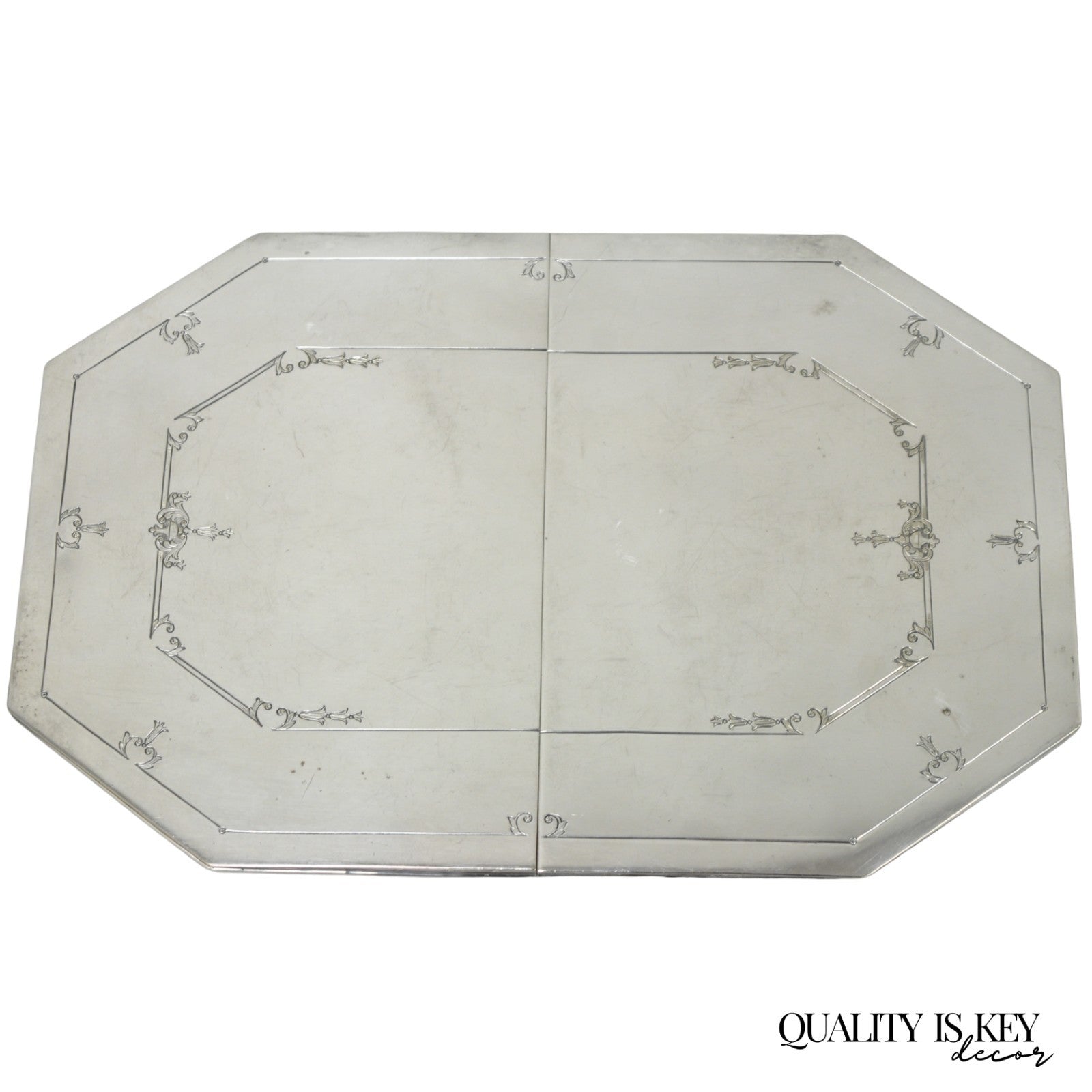 Antique Sheffield Victorian Silver Plated Expanding Octagonal Pot Trivet