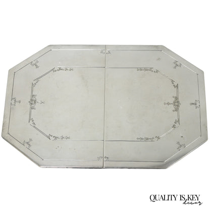 Antique Sheffield Victorian Silver Plated Expanding Octagonal Pot Trivet