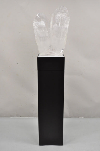 Michael Wilkinson "Crystal Vision" 1999 Signed Acrylic Sculpture on Pedestal