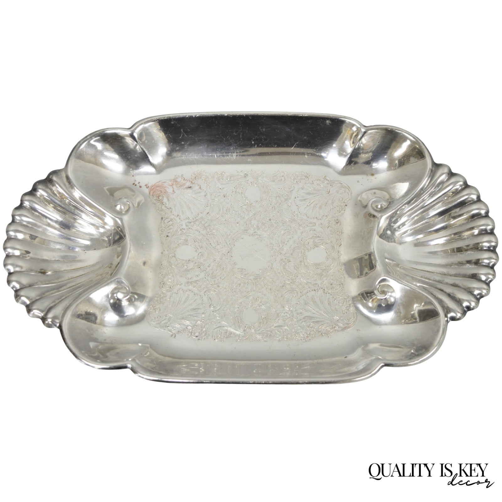 Vintage FB Rogers English Regency Style Silver Plated Candy Trinket Dish