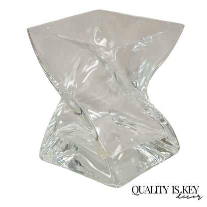 Modern Abstract Turkish Konart Twisted Glass Crystal Vase Centerpiece (B)