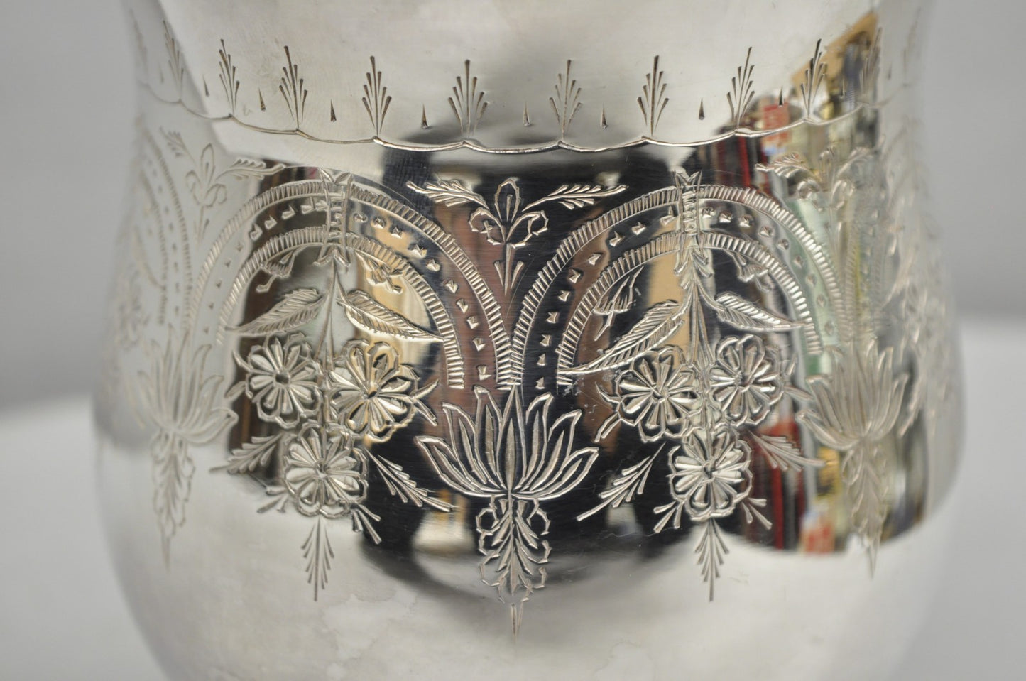 Vintage Leonard Victorian Silver Plated Small Ice Bucket Chiller w/ Handle