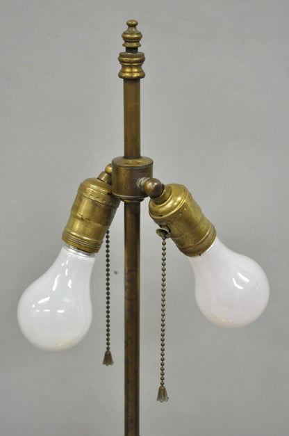 Vintage Japanese Oriental Porcelain Satsuma Vase Gold Gilt Figural Table Lamp