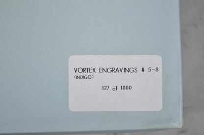 Frank Stella David Mirvish Designs Vortex Engravings 5-8 Indigo Plate - Set of 4