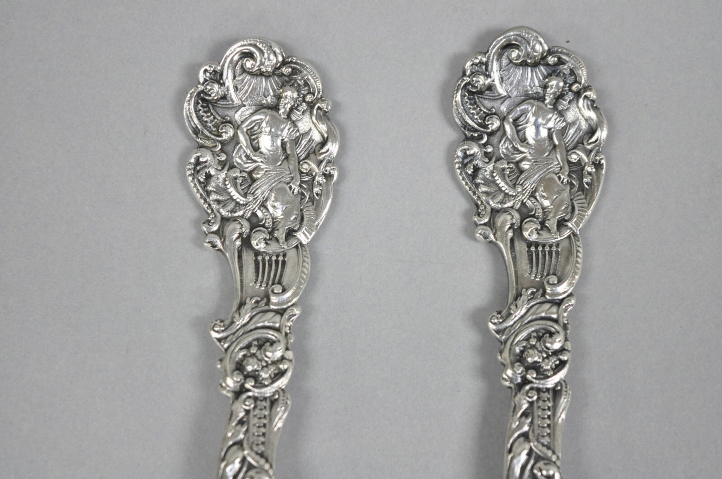 Antique Gorham Versailles Sterling Silver Flatware Salad Serving Fork Spoon Set