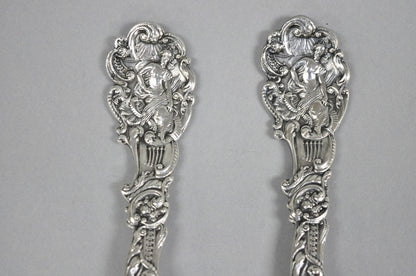 Antique Gorham Versailles Sterling Silver Flatware Salad Serving Fork Spoon Set